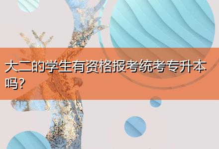 大二的學生有資格報考統(tǒng)考專升本嗎？