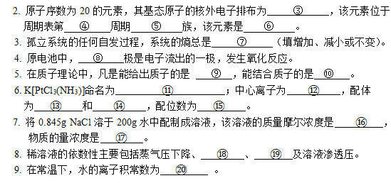 懷化學(xué)院2022年專升本無(wú)機(jī)化學(xué)模擬試卷 懷化學(xué)院2022年專升本無(wú)機(jī)化學(xué)模擬試卷
