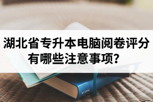 湖北省專升本電腦閱卷評分有哪些注意事項？