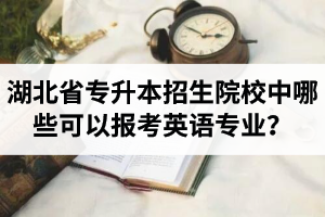 湖北省專升本招生院校中哪些可以報考英語專業(yè)？