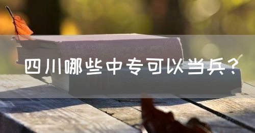四川哪些中專可以當(dāng)兵？(圖1)