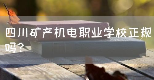 四川礦產(chǎn)機電職業(yè)學校正規(guī)嗎？(圖1)