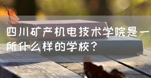 四川礦產(chǎn)機電技術(shù)學(xué)院是一所什么樣的學(xué)校？(圖1)