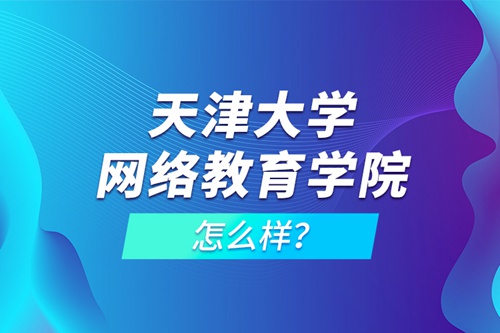 天津大學(xué)網(wǎng)絡(luò)教育學(xué)院怎么樣？