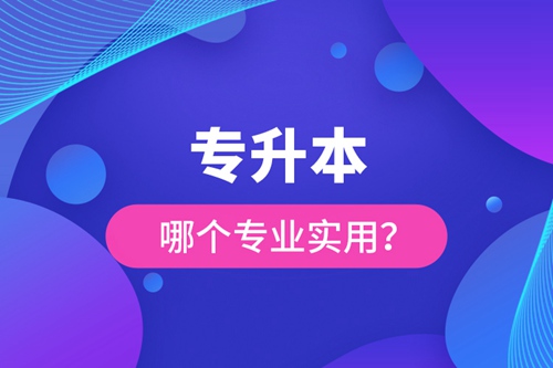 專升本哪個專業(yè)實用？