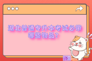 湖北普通專升本考試必帶哪些物品？