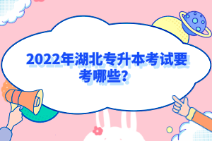 2022年湖北專升本考試要考哪些？