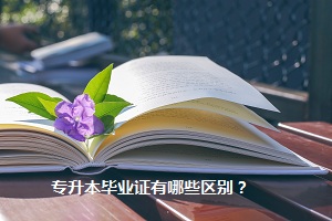 專升本畢業(yè)證有哪些區(qū)別？